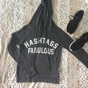 Hashtags Fabulous Hooded Grey Long Sleeve Pullover